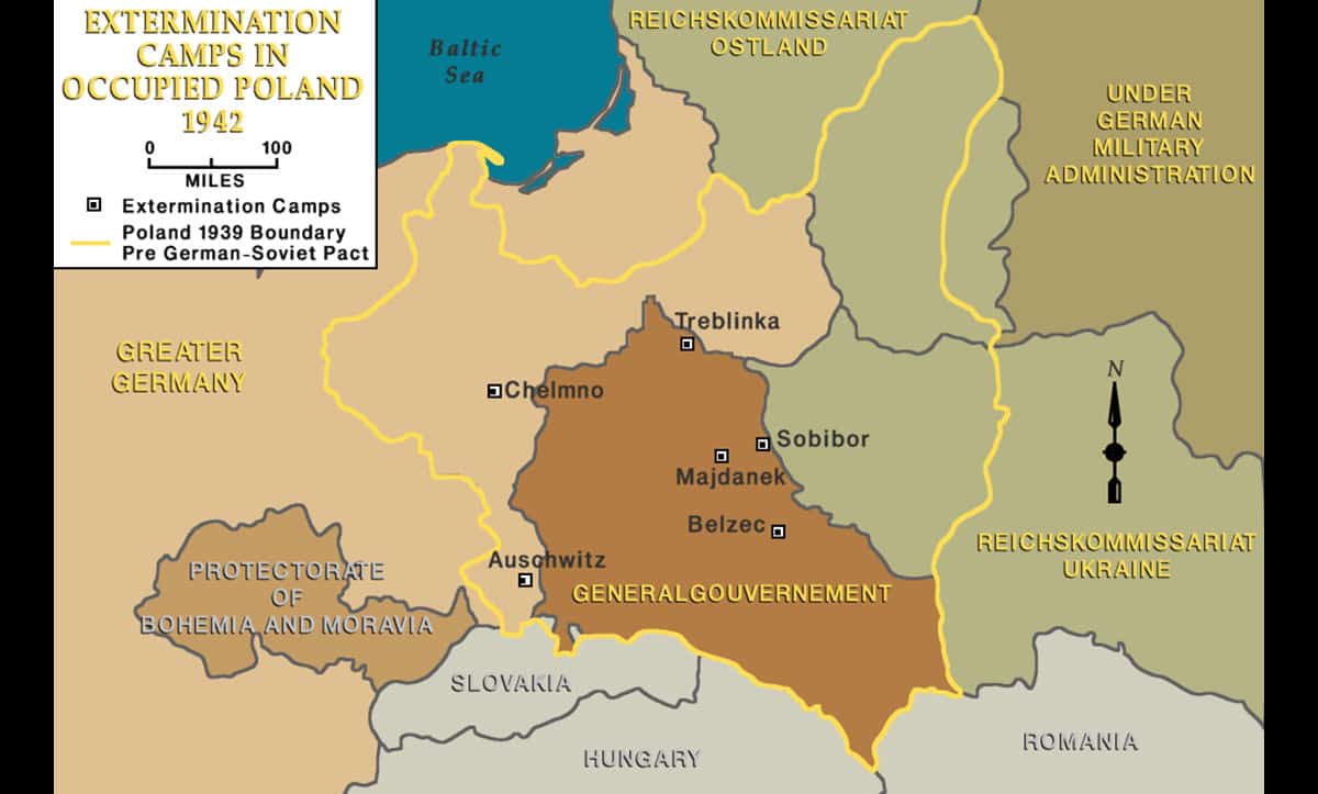 Карта польши в 1941 году